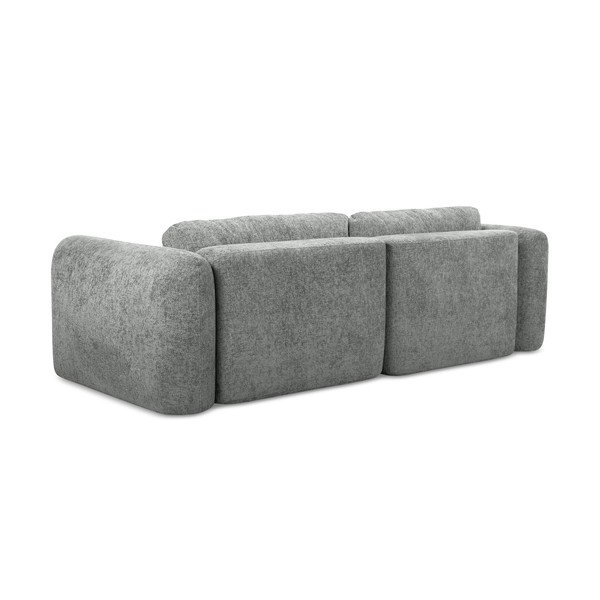 Сив шенилов разтегателен ъглов диван с място за съхранение (десен ъгъл) Mele – Makamii-image-3