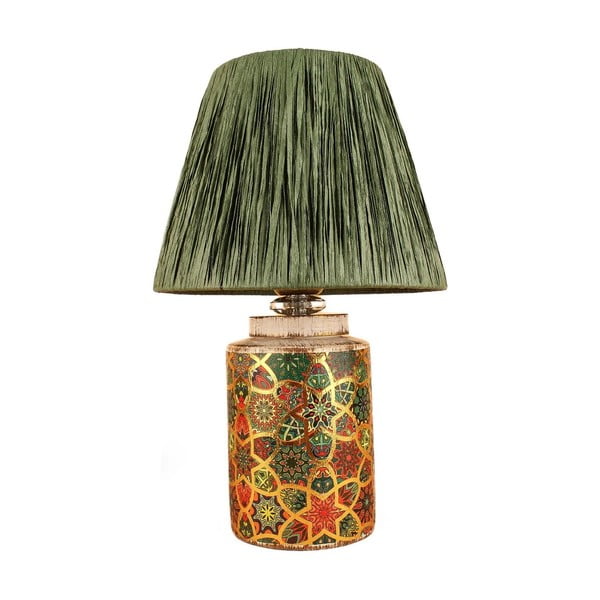 Зелена настолна лампа с абажур от хартиен шнур (височина 38 cm) Alev – Opviq lights