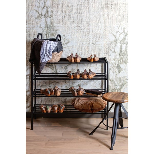 Черна метална стойка за обувки Ferro - WOOOD-image-1