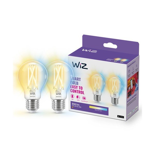 Комплект крушки с нажежаеми жички 2 бр. E27, 7 W – WiZ