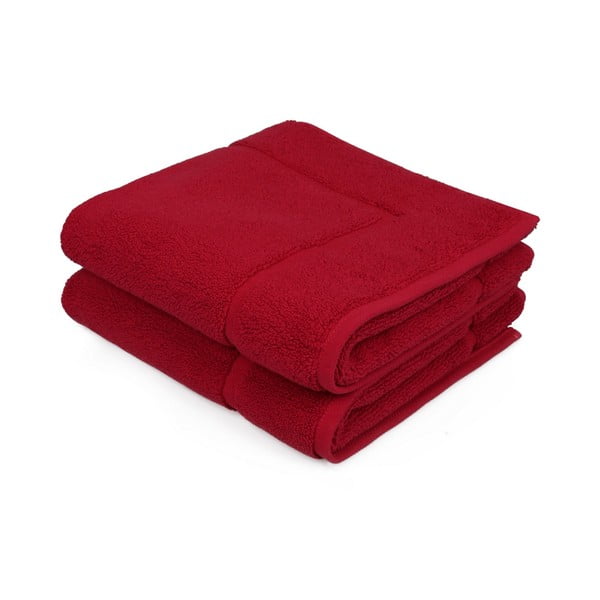 Комплект от 2 червени памучни изтривалки за баня Madame Coco, 50 x 75 cm - Unknown