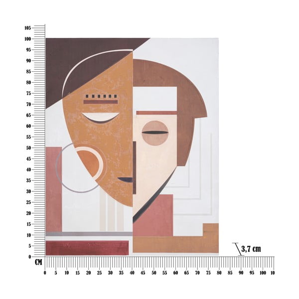 Ръчно рисувана картина 80x100 cm Ethnic Face - Mauro Ferretti-image-4