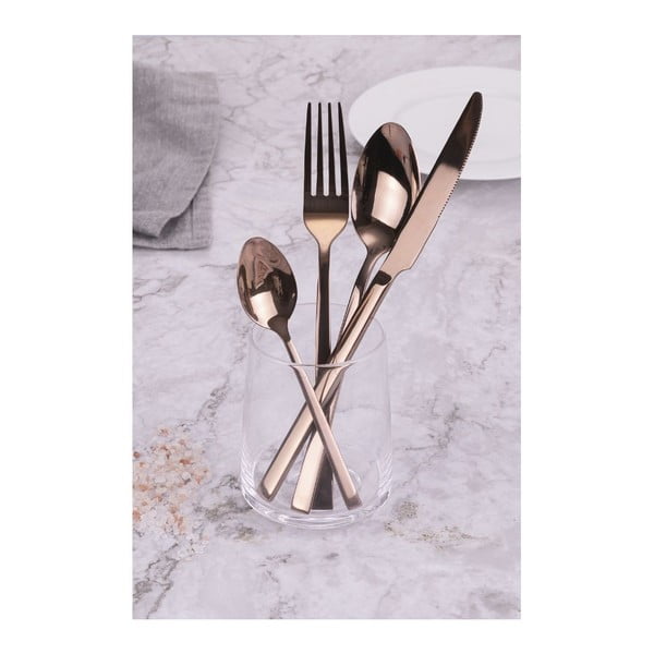 Стоманени прибори за хранене в меден цвят 24 бр. Lexington - VDE Tivoli 1996-image-3