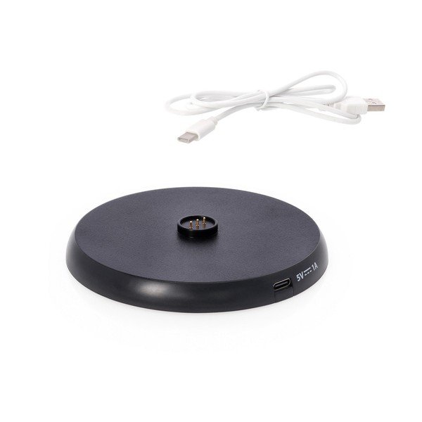 Кафява метална LED затъмняваща се/с безжично зарядно настолна лампа с пластмасов абажур (височина 33 cm) Esprit – Bizzotto-image-4