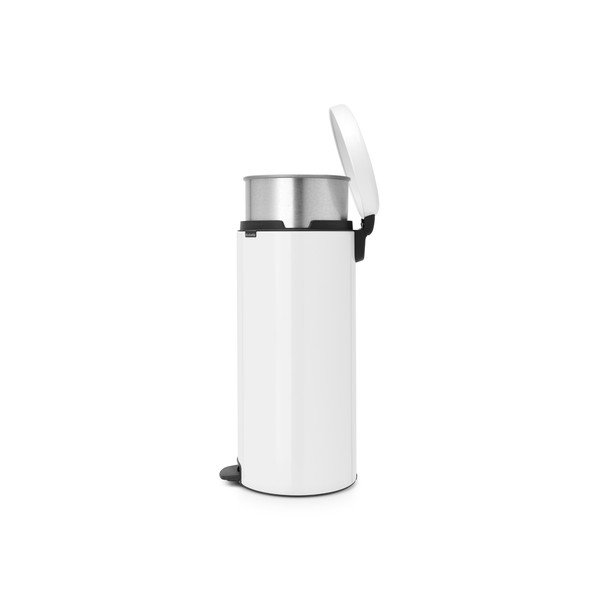 Бяло стоманено кошче за боклук с педал 30 l NewIcon – Brabantia-image-1