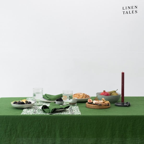 Ленена покривка за маса 140x200 cm True Green – Linen Tales-image-2