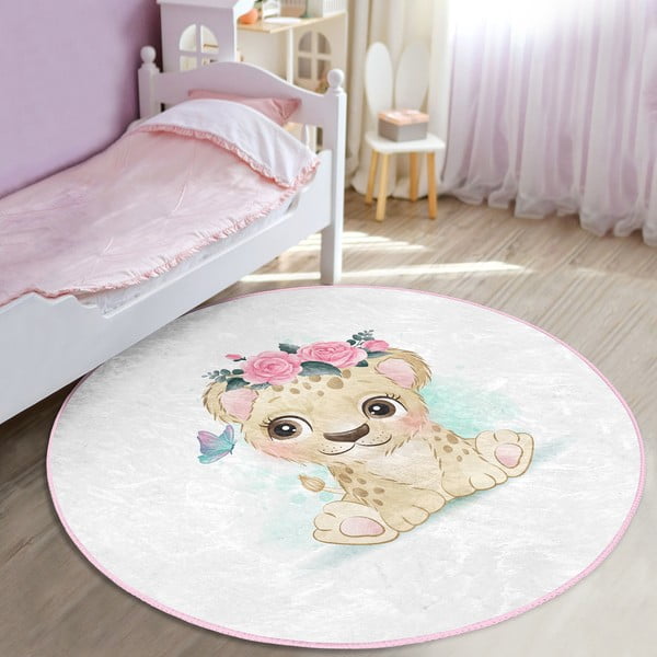 Бял детски килим ø 100 cm Comfort - Mila Home-image-3