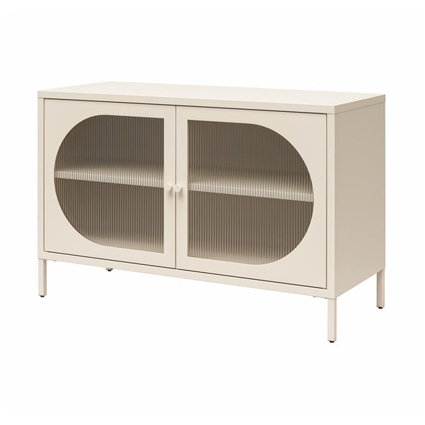 Кремава метална витрина 100x64x40 cm Luna – Støraa-image-2