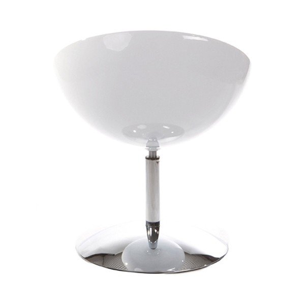 Bílé otočné křeslo Kokoon Design Bowl-image-1