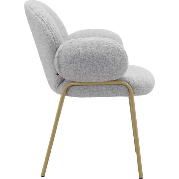 Светлосиви тапицирани трапезни столове в комплект с подлакътници 2 бр. Iwama – Støraa-image-3