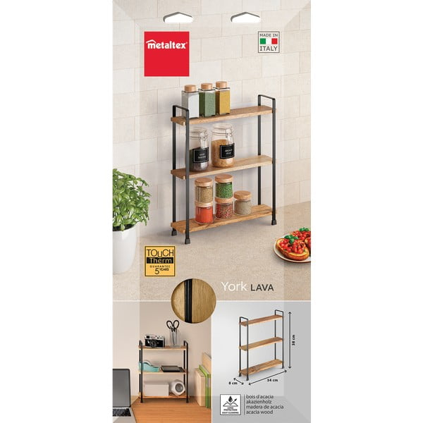 Дървен  органайзер за подправки York – Metaltex-image-3