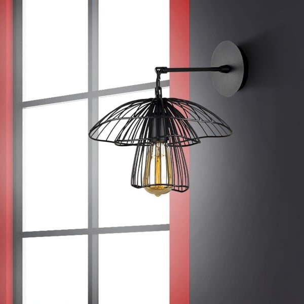 Черна стенна лампа, височина 36 cm Root - Squid Lighting-image-2