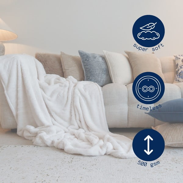 Сиво одеяло от изкуствена кожа 150x200 cm Ruby – Tiseco Home Studio-image-3