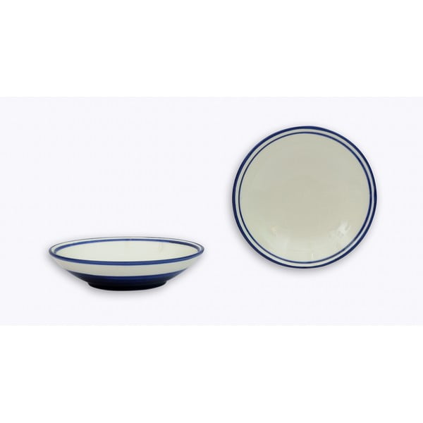 Комплект от 2 керамични дълбоки чинии Blue Dots - Madre Selva