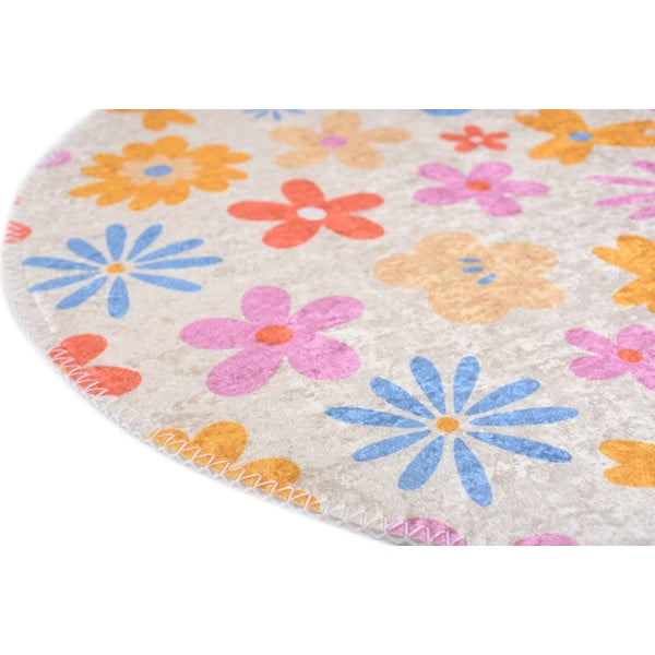 Детски килим подходящ за пране ø100 cm Joyfull Garden – Vitaus-image-2