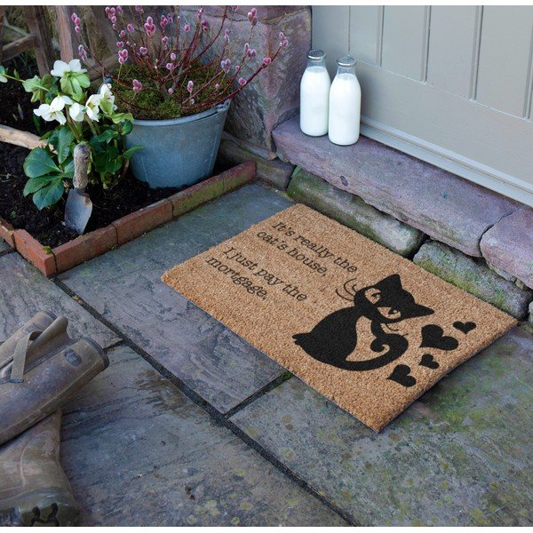 Изтривалка от кокосови влакна 40x60 cm It's Really the Cats House – Artsy Doormats-image-1