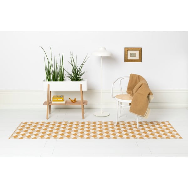 Пътека за открито и закрито в цвят жълта охра 70x250 cm Dana Ochre – Pappelina-image-4