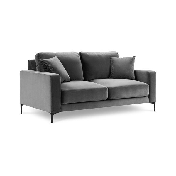 Диван от сиво кадифе , 158 см Harmony - Kooko Home-image-2