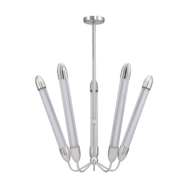 Стоманено висящо осветително тяло в сребрист цвят със стъклен абажур ø 86 cm Lemon Squeeze – UMAGE-image-3