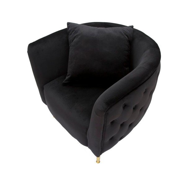 Черно кадифено кресло Bucarest – Mauro Ferretti-image-3