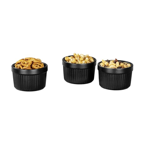 Черни керамични купи за сервиране в комплект от 3 бр. ø 8 см Ewi - Wenko