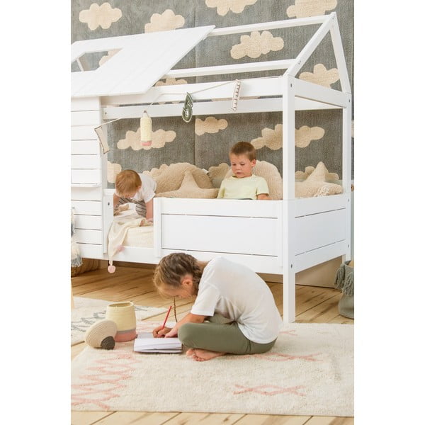 Розов и кремав ръчно изработен памучен килим подходящ за пране 120x160 cm Atlas Natural – Lorena Canals-image-3