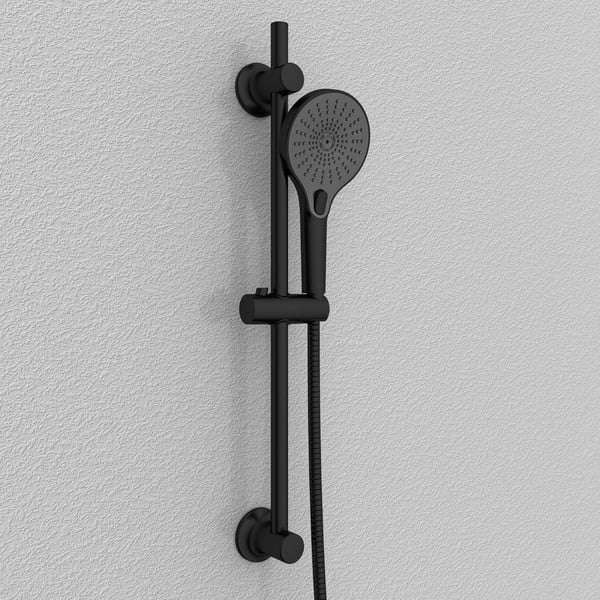 Черна самоподдържаща се душ-плоча от неръждаема стомана 70 cm - Wenko-image-1