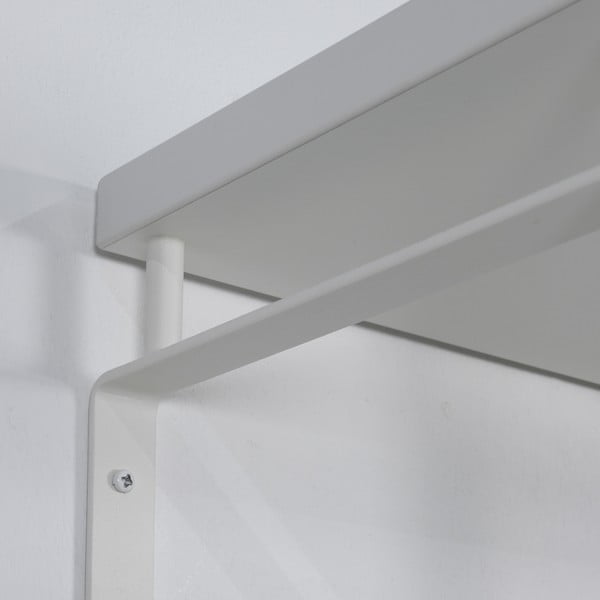 Бяла метална стенна закачалка с рафт 70 cm Rex – Spinder Design-image-1