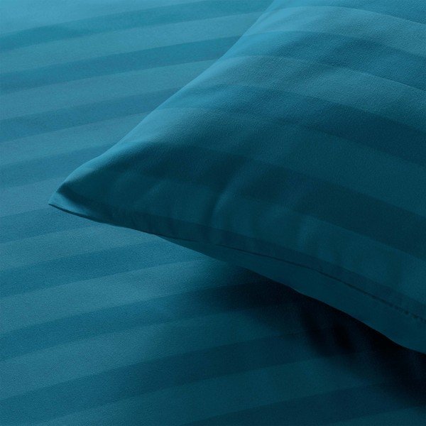 Синьо  двойно удължено спално бельо от микрофибър 240x220 cm Cleo – douceur d'intérieur-image-2