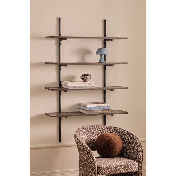 Кафяв на няколко нива метален стенен рафт 100 cm Gilda – Ellos Home-image-2