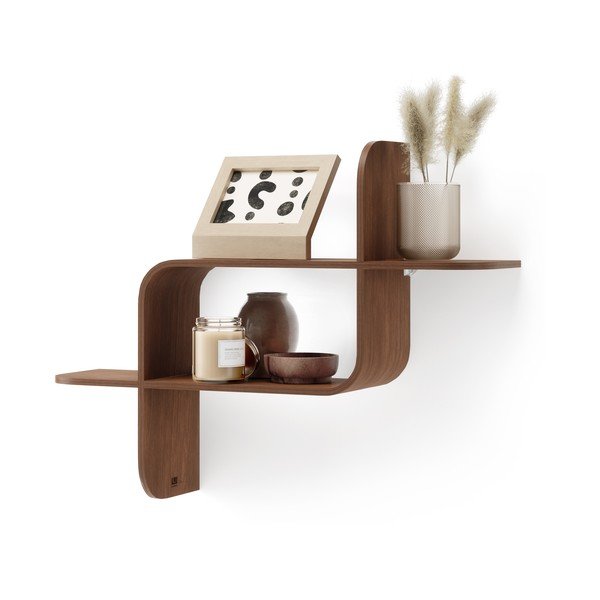 Двуетажен рафт от каучуково дърво в естествен цвят Montage - Umbra-image-3