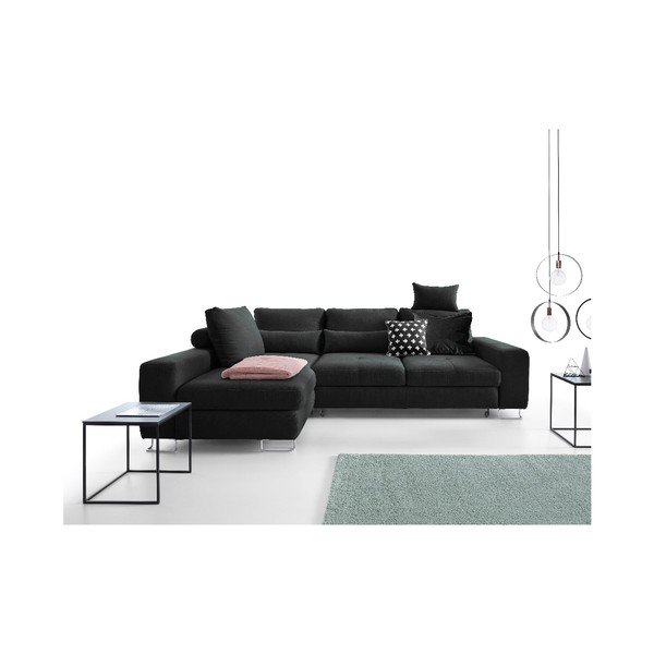 Tmavě šedá rohová rozkládací pohovka Windsor & Co Sofas, levý roh Alpha-image-1