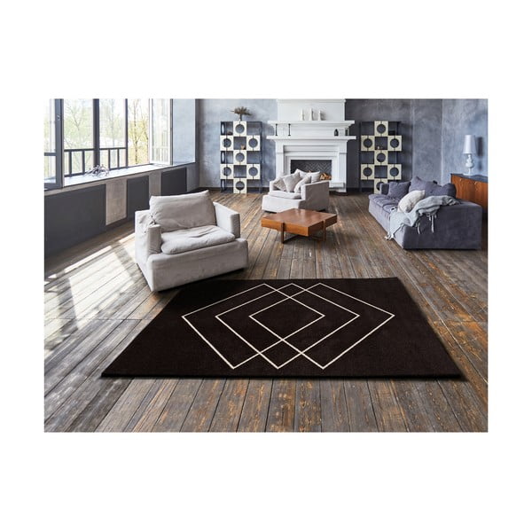 Тъмнокафяв килим Breda, 133 x 190 cm - Universal-image-1