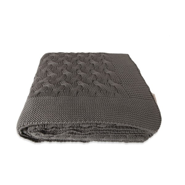 Кафяво памучно одеяло Меко, 130 x 170 cm - Homemania Decor