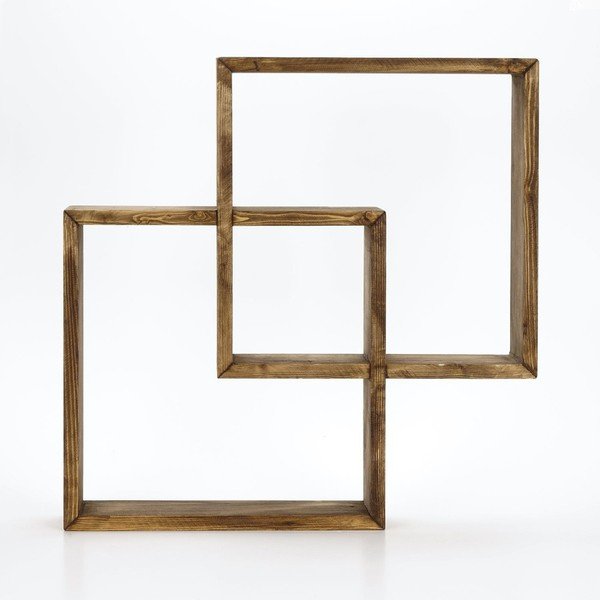 Дървен рафт Squarre - Evila Originals-image-2