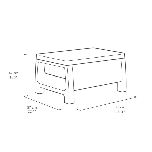 Тъмносив градински комплект за отдих за 4 Corfu – Keter-image-4