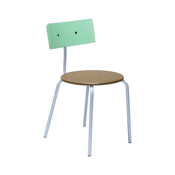 Трапезни столове в комплект от 4 бр. в зелен и естествен цвят Koi – Hübsch