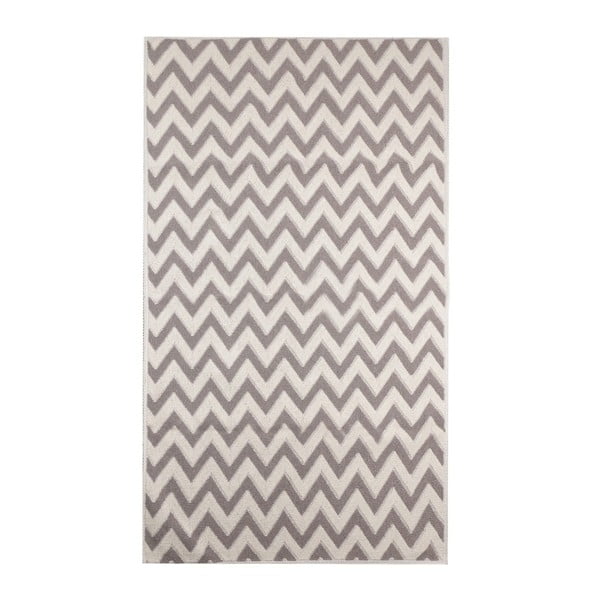 Кремав килим с памучен зигзаг Кафе, 60 x 90 cm - Unknown
