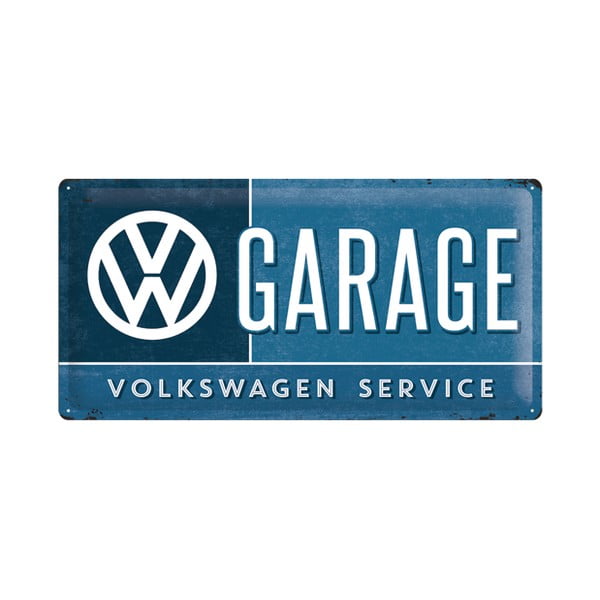 Табела от ламарина VW Garage, 25x50 cm - Postershop