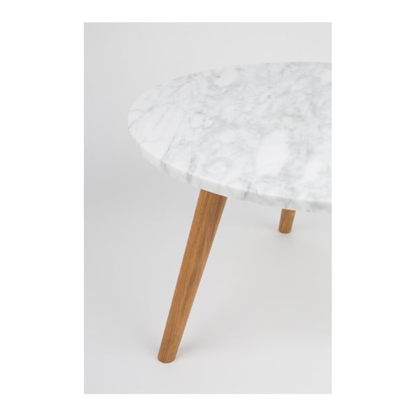 Масичка за кафе с плот в декор от камък , ⌀ 50 cm Stone - Zuiver-image-2