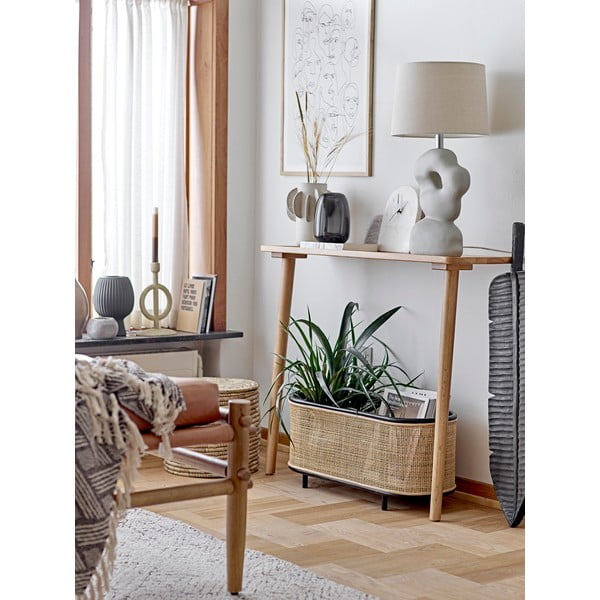 Кремав килим със смес от памук 150x210 cm Saxo – Bloomingville-image-2