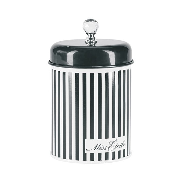 Черна калаена кутия с капак Diamond, ø 15 cm - Miss Étoile