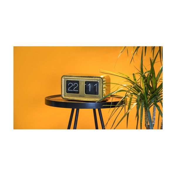 Позлатен настолен часовник Bold Flip - Karlsson-image-4