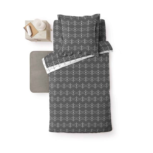 Тъмносива единична памучна олекотена завивка 140x200 cm Aristide – douceur d'intérieur