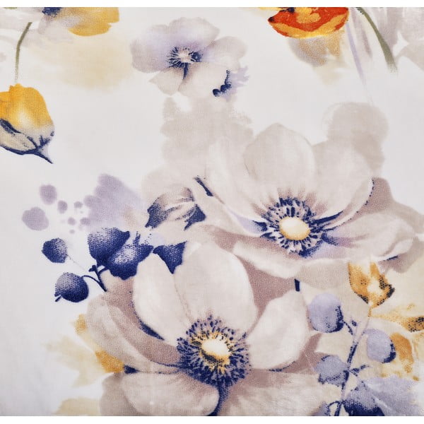 Бяло единично  спално бельо от микроплюш 140x200 cm Blossom – My House-image-1