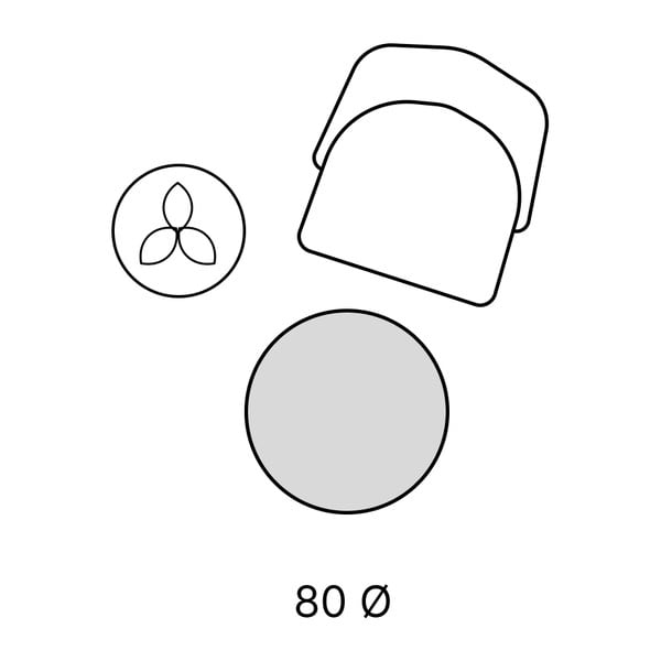 Светлокафяв кръгъл килим ø 80 cm Fluffy – Ayyildiz Carpets-image-4