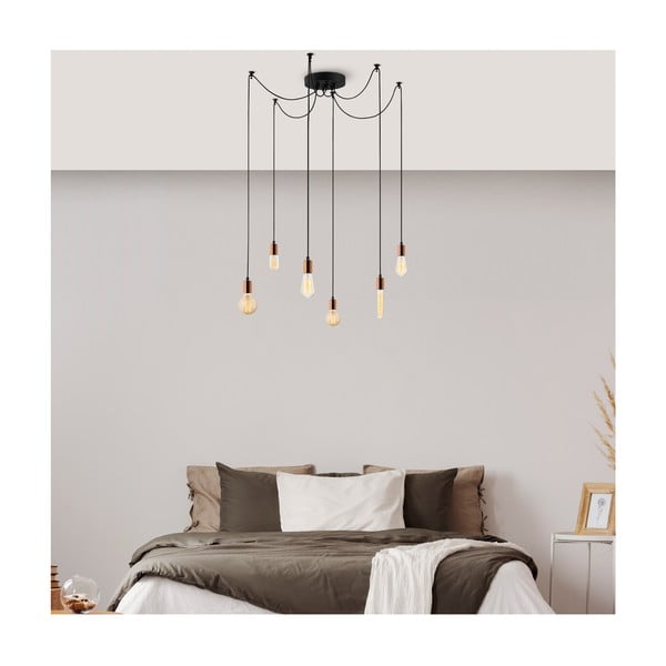 Висящо осветително тяло в меден цвят Kabluni – Opviq lights-image-1
