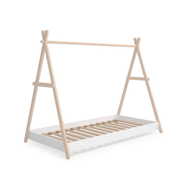 Детско легло от бяло/естествено борово дърво 90x200 cm Trufa - Marckeric-image-4