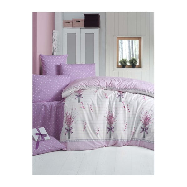 Памучно спално бельо с чаршаф и 2 калъфки за възглавници Finkfoyd, 200 x 220 cm - Mijolnir