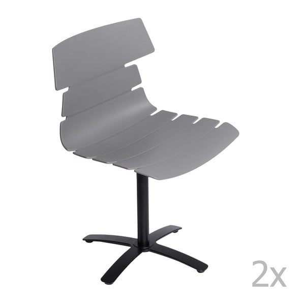 Sada 2 šedých židlí D2 Techno One